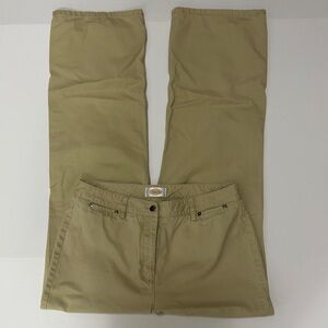 Talbots Women’s Size 10 Tan Jeans Straight Leg Mid Rise Flat Front